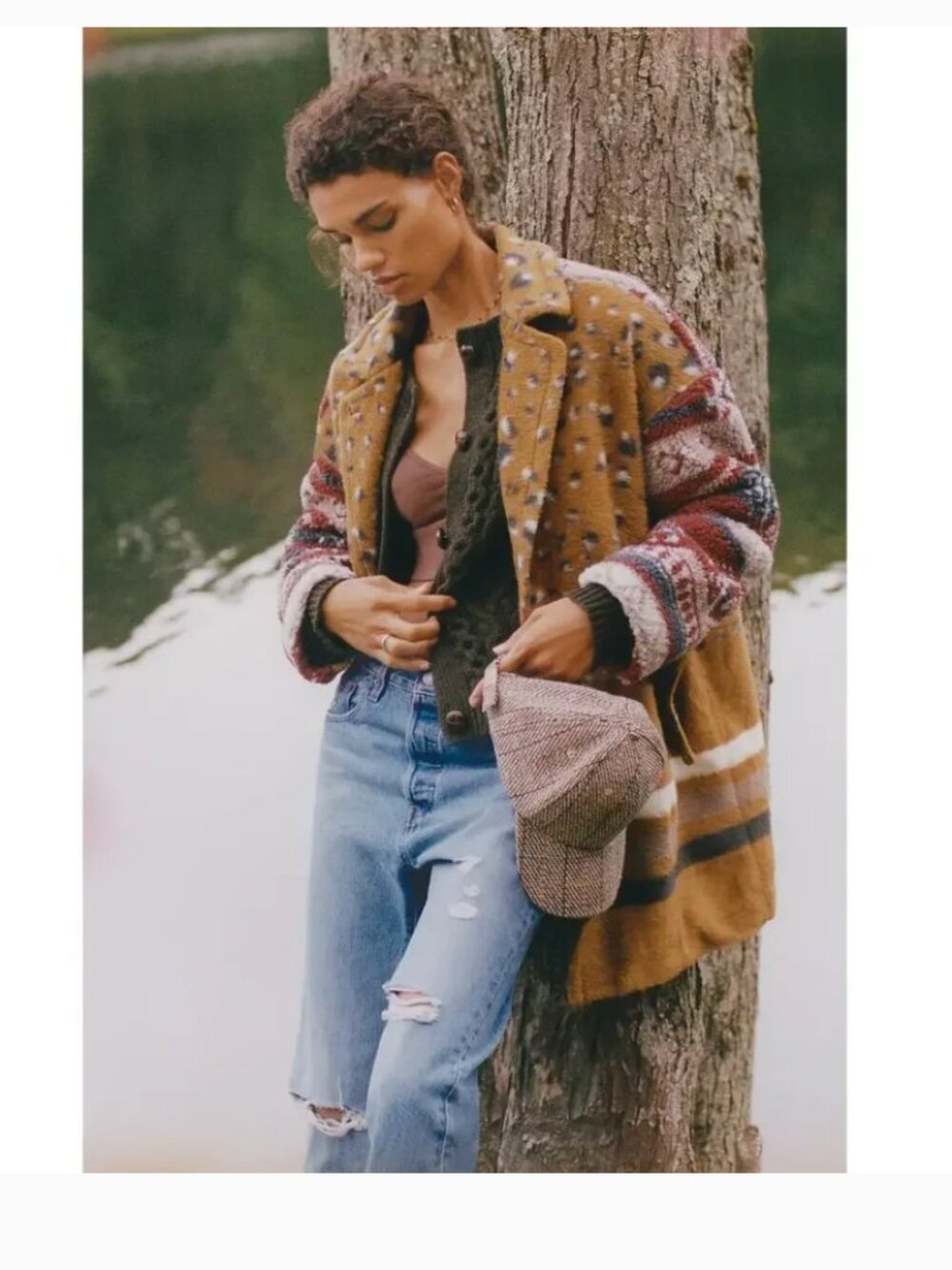 Pilcro Anthropologie Faux Fur Contrast Jacket - Picture 2 of 9
